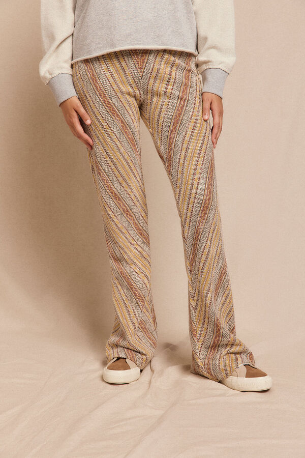 Slowlove Pantal&oacute;n campana de punto Brown