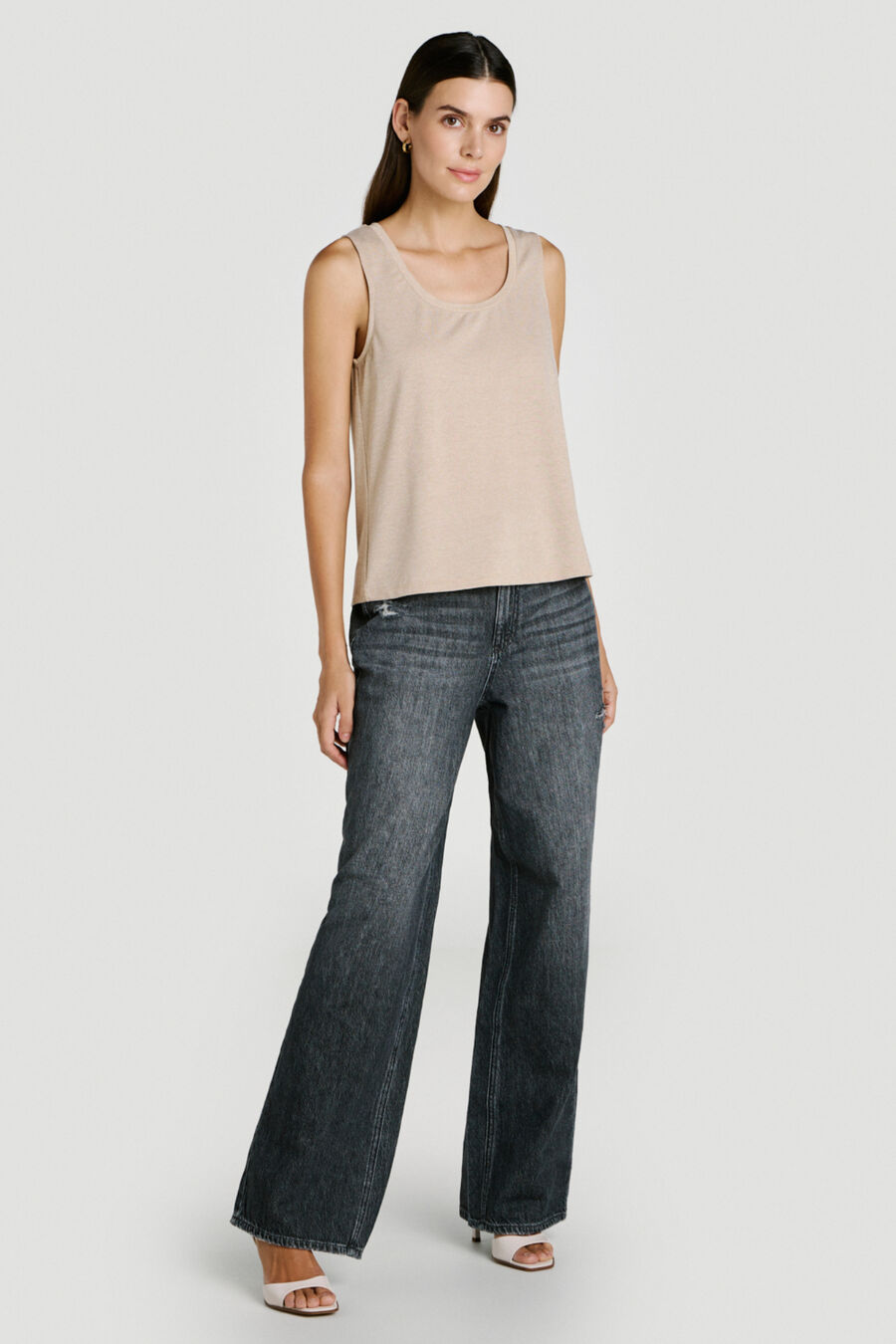 Top de mujer sin mangas con lúrex