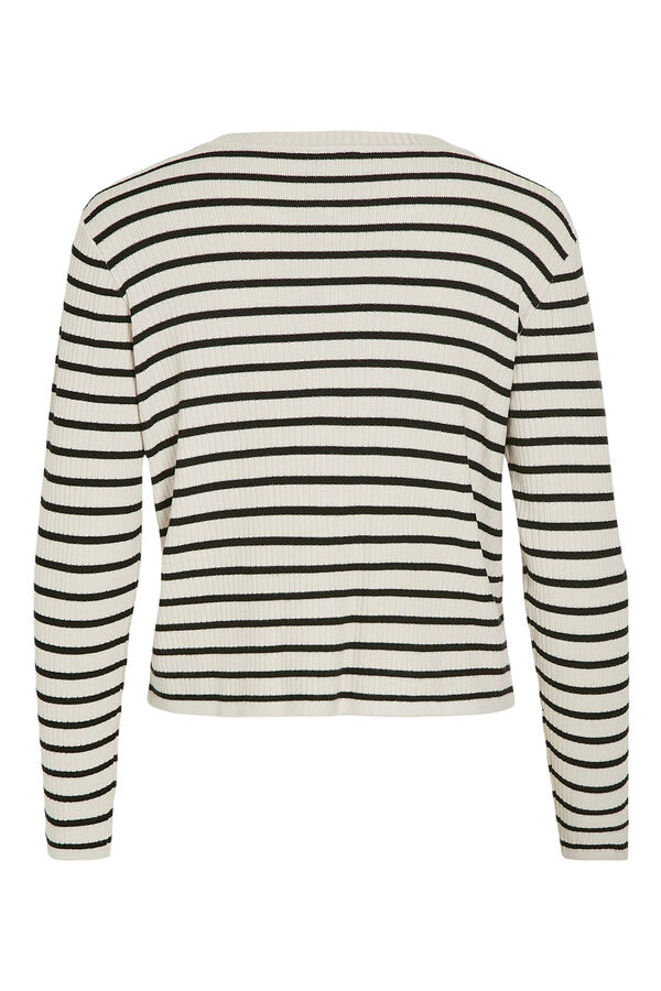 Vila Striped striped cardigan Grey