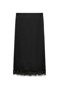 Vero Moda Falda midi satinada con encaje
