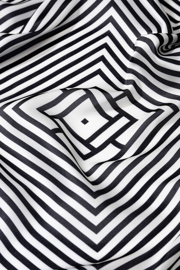 Vilanova Bandana Estampado Geom&eacute;trico Negro
