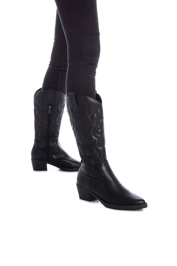 XTI Bota cowboy bordado Negro