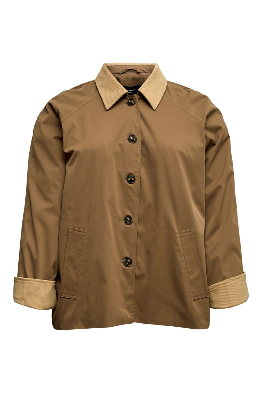 Chaqueta cuello de contraste talla grande