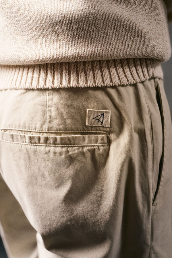 OOTO Light elasticated trousers Beige