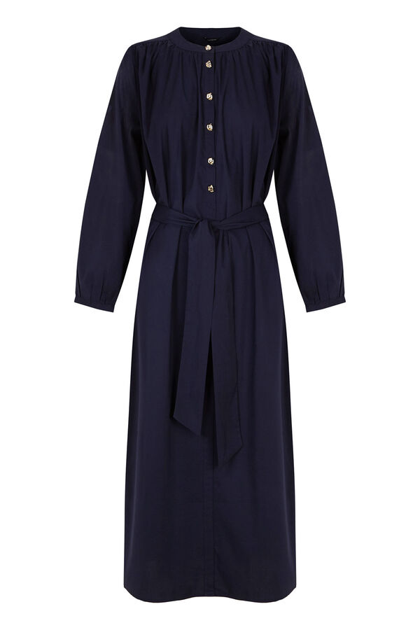 Cortefiel Vestido popel&iacute;n Azul marino