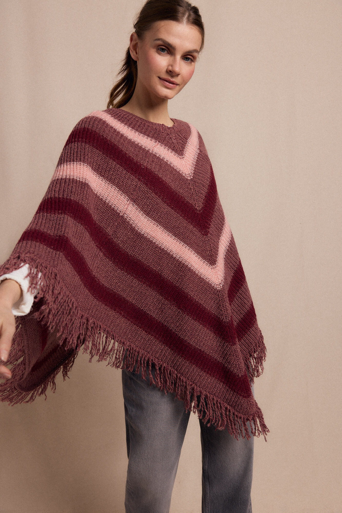 Slowlove Poncho rayas