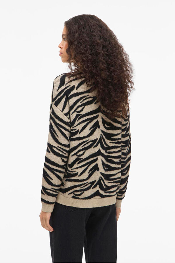 Vila Camisola de malha com viscose Tostado