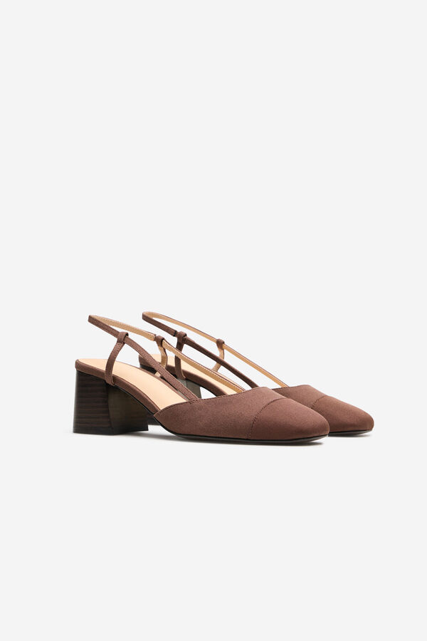 Cortefiel Zapato tac&oacute;n destalonado Marr&oacute;n