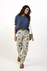 Slowlove Blusa dobby fluida Azul