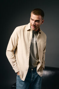 OOTO Camisa de microveludo lisa