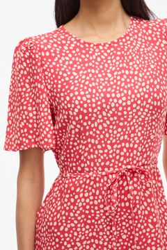 Vila Vestido midi estampado em viscose