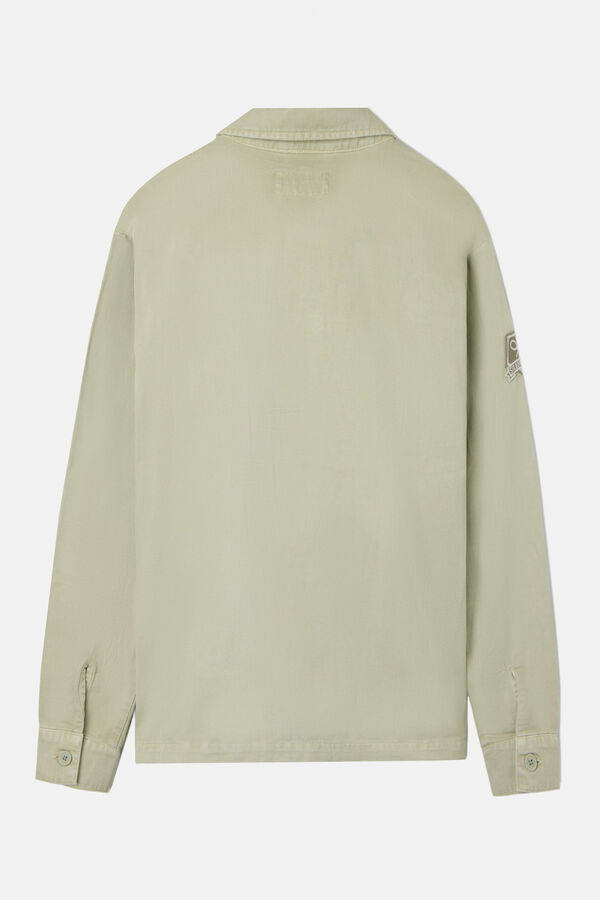 Silbon Sobrecamisa desgastada parches Green