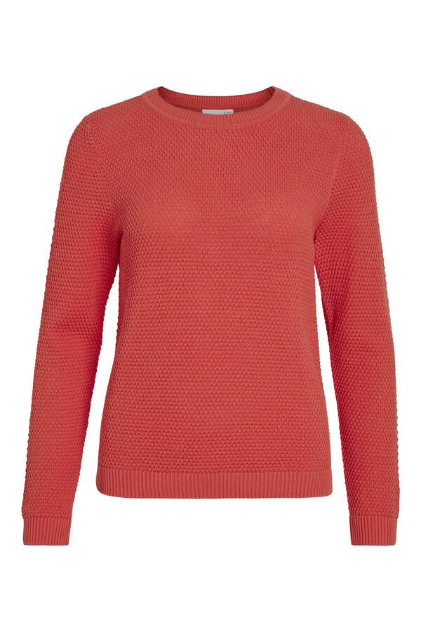 Vila Camisola de malha com gola redonda Subiu