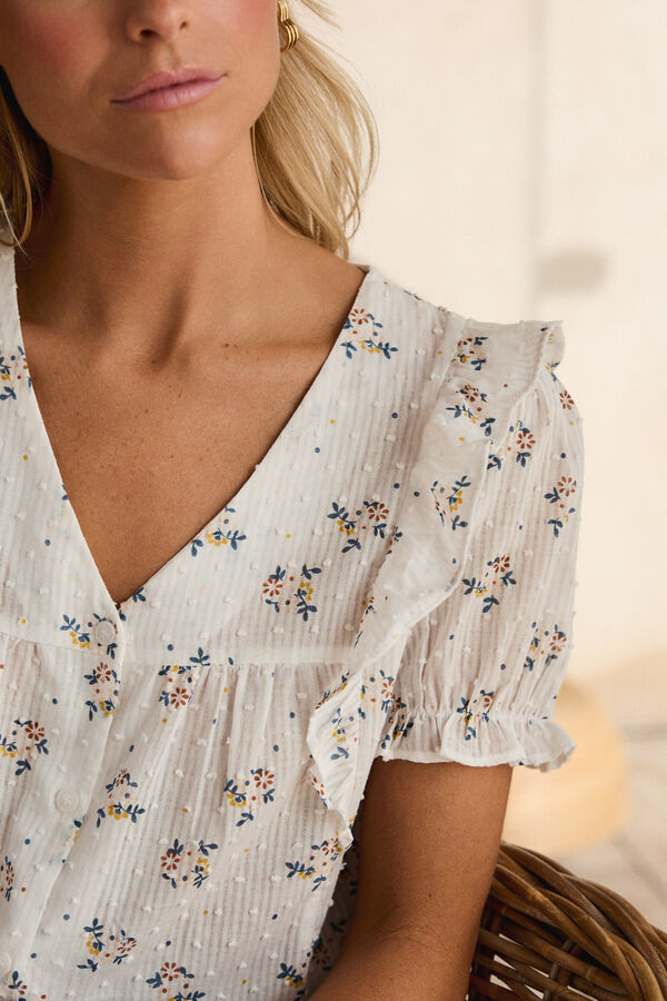 Pol&iacute;n Et Moi Camisa plumeti Gilda Blanco