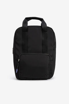 Vilanova Mochila de Nylon Acolchada Negro