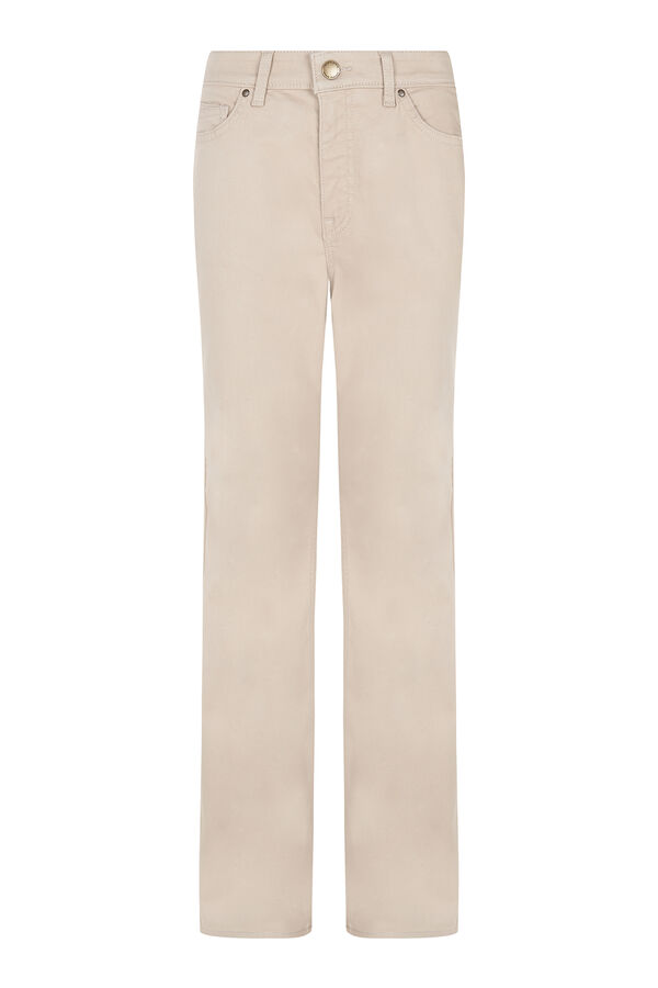 Cortefiel Coloured straight trousers Brown