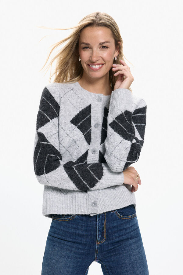 Vero Moda C&aacute;rdigan rombos Gris