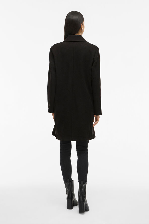 Vila Cloth coat with lapels Black