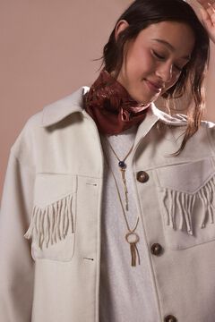 Slowlove Abrigo corto con flecos