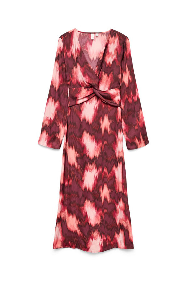 Vero Moda Vestido midi de manga larga Fucsia