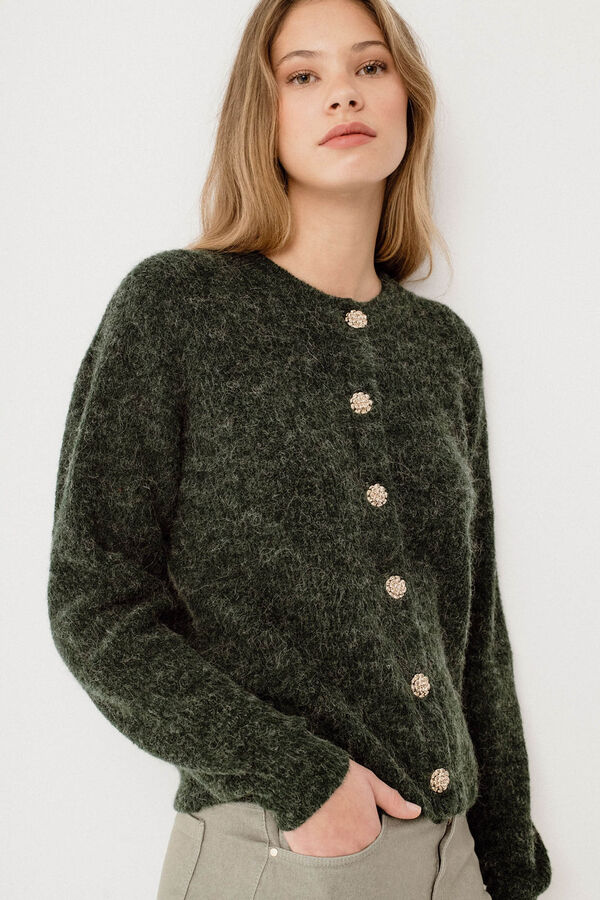 Vila C&aacute;rdigan botones joya Turquesa