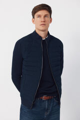 Cortefiel Combined fabric cardigan Navy
