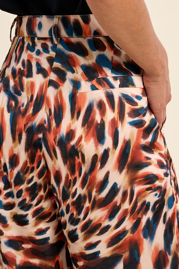 Molly Bracken Pantal&oacute;n de mujer largo con estampado Multicolor