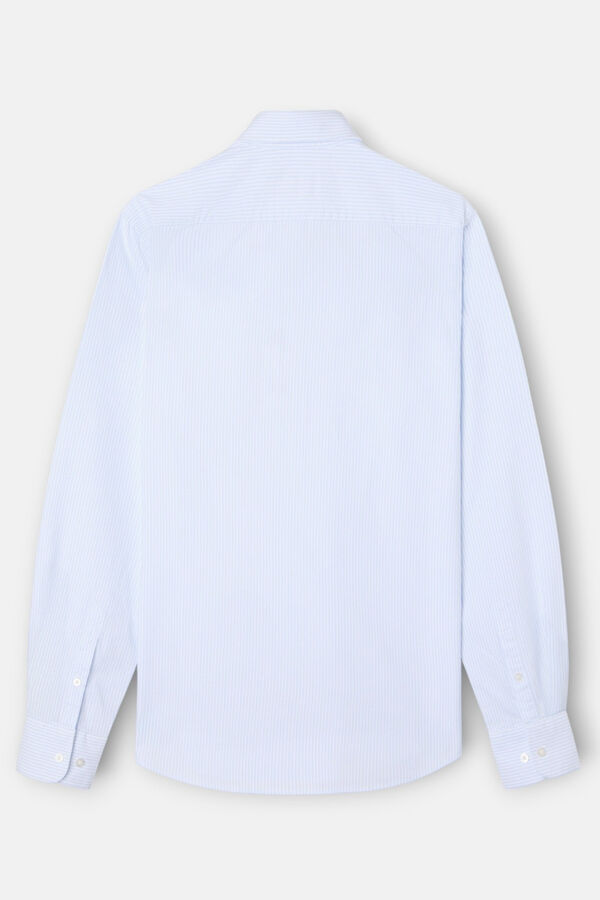 Silbon Polera sport oxford rayas Azul