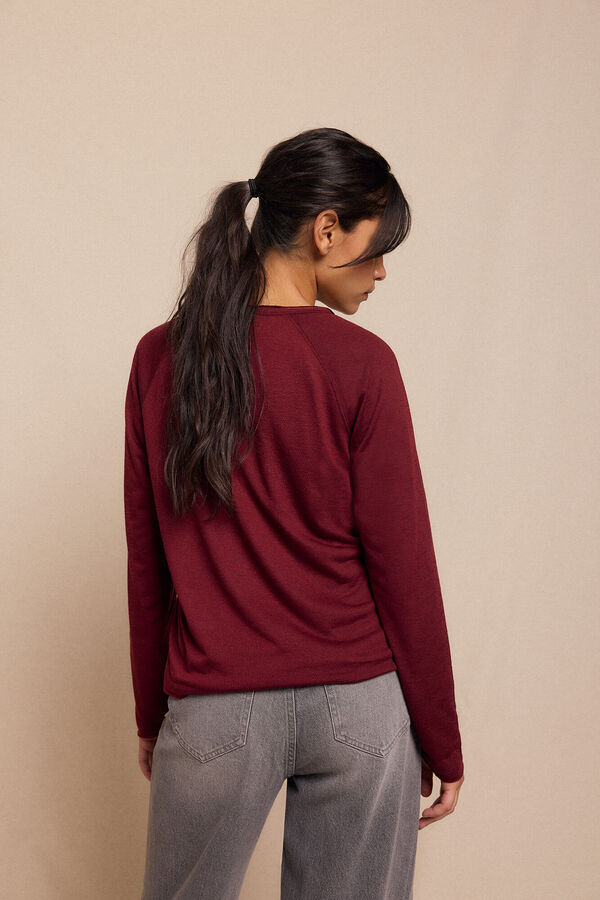 Slowlove Top punto panadero Garnet