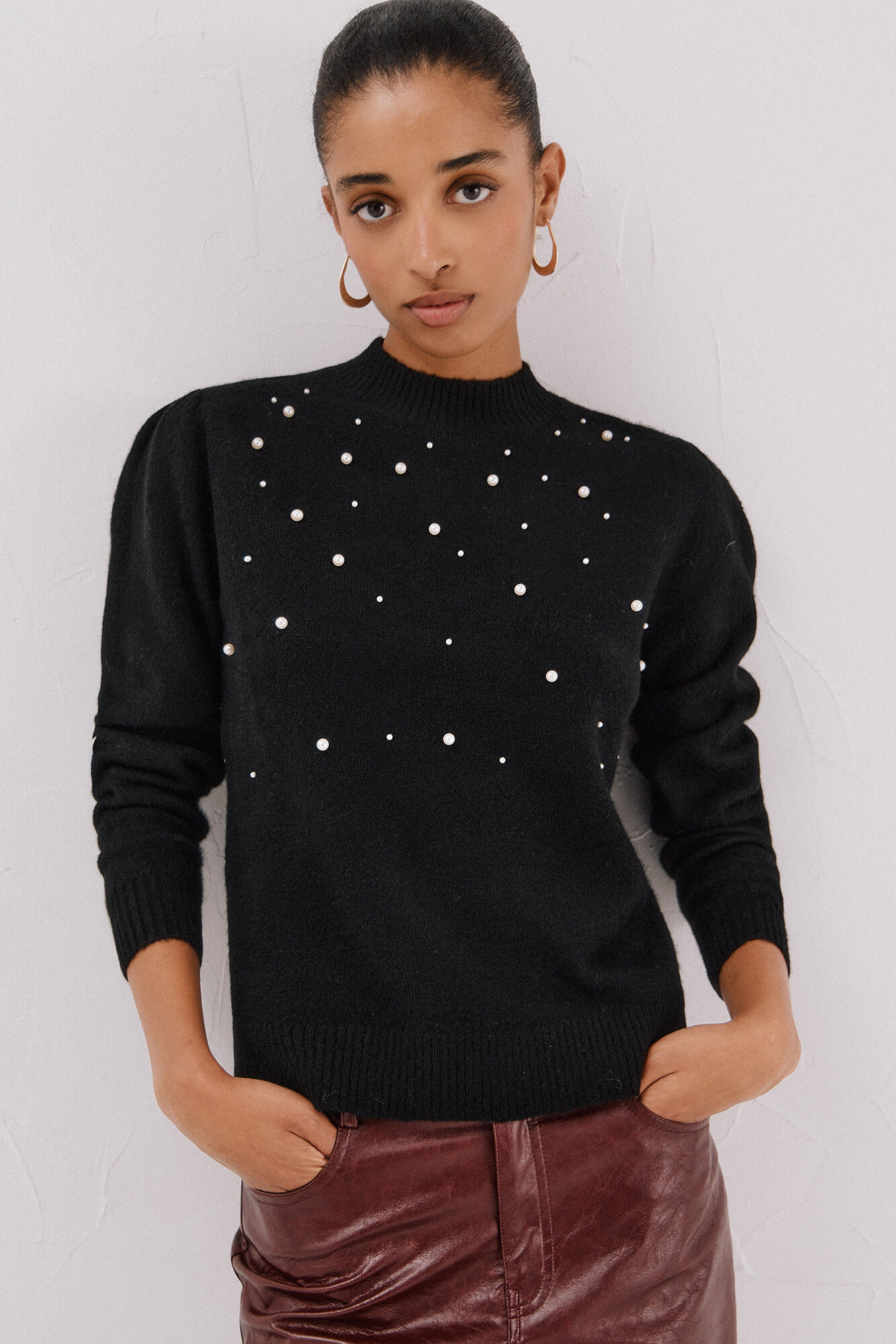 Cortefiel Jersey punto perlas