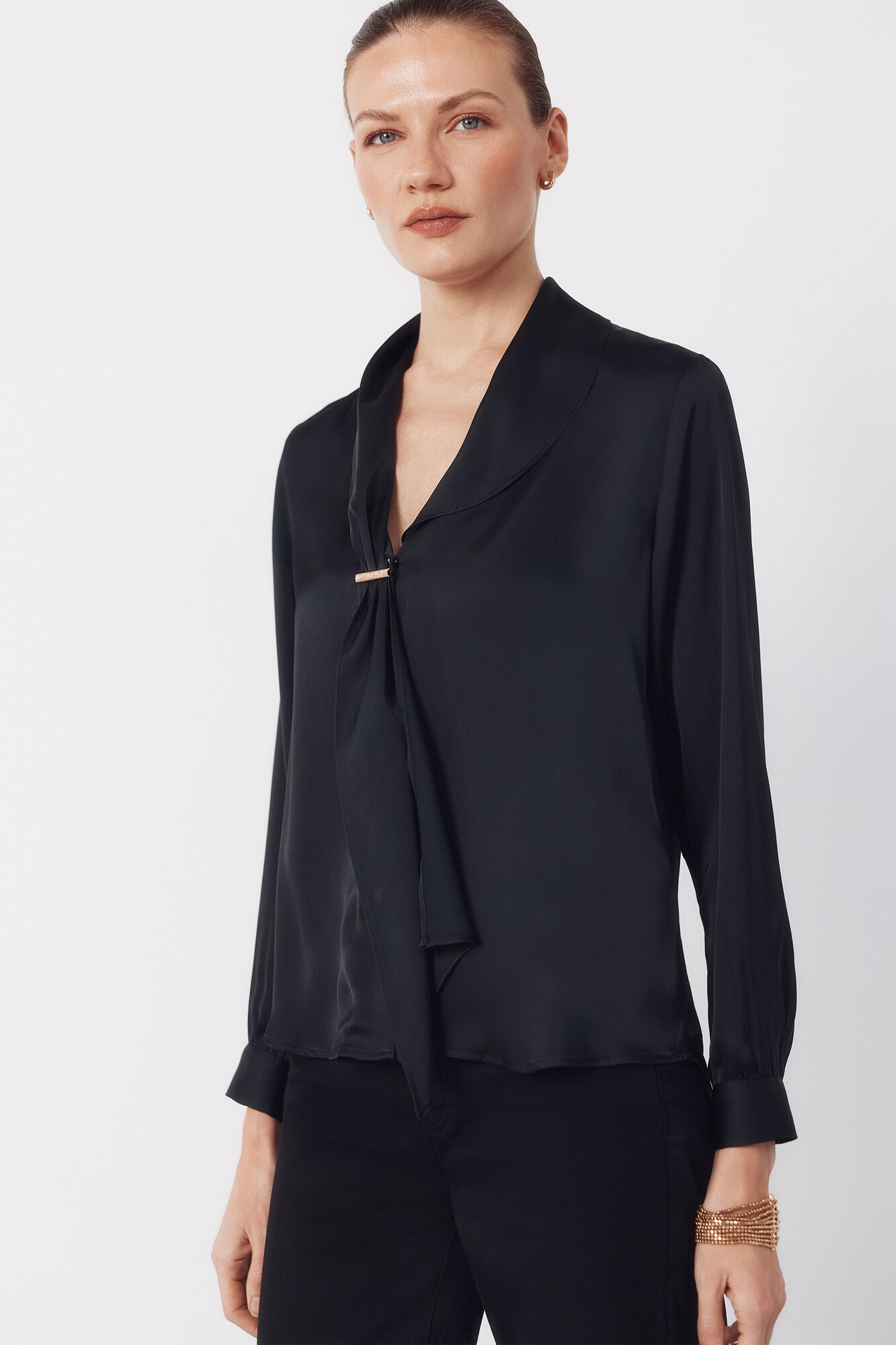 Cortefiel Blusa satinada lazada