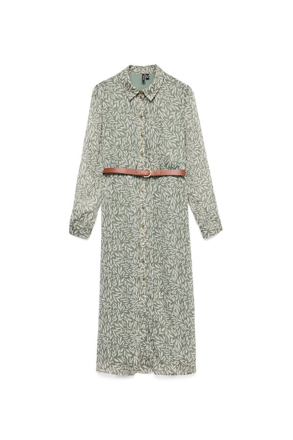 Vero Moda Vestido midi de gasa Green