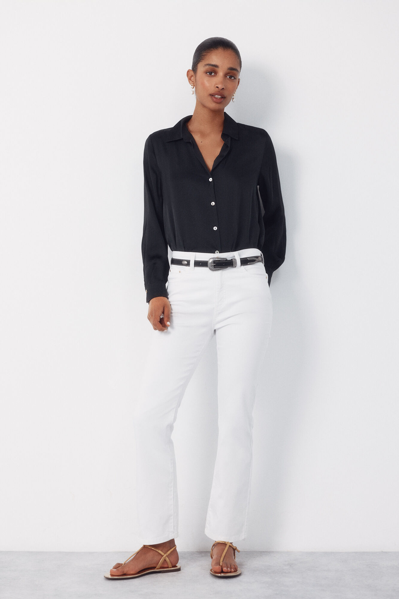 Cortefiel Camisa satinada