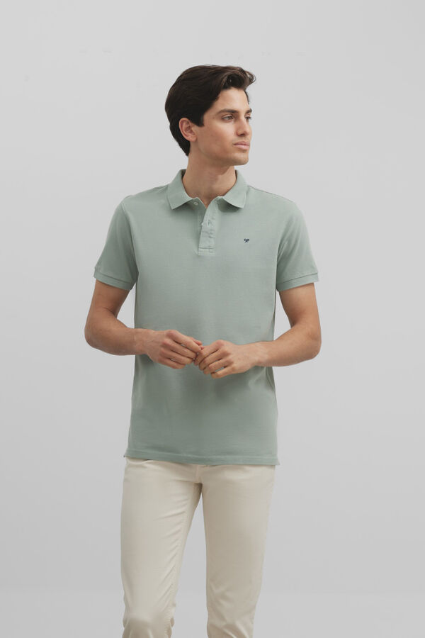 Silbon Polo clasico liso Verde