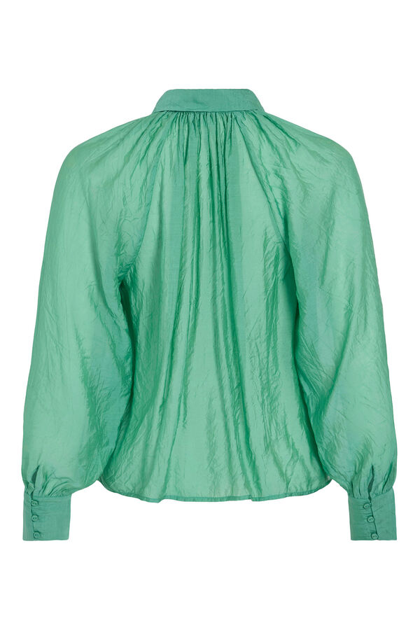 Vila Blusa manga larga abullonada Green