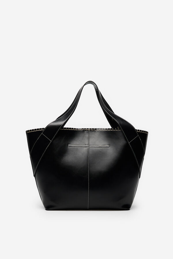 Cortefiel Capazo pespuntes Negro