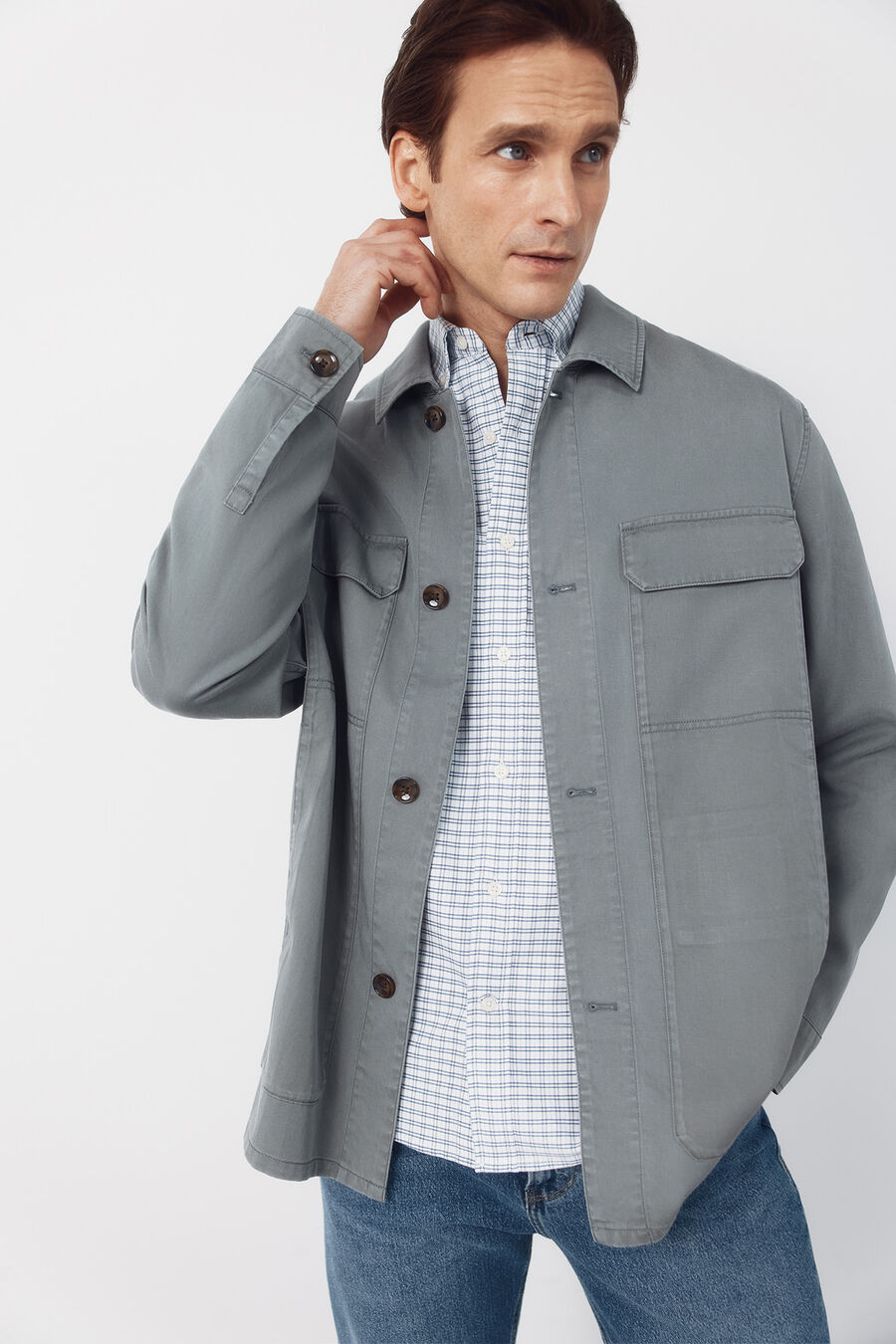 Sobrecamisa lisa Tencel