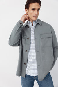 Cortefiel Sobrecamisa lisa em Tencel