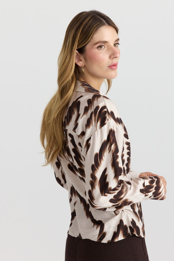 Vero Moda Camisa estampada Beige
