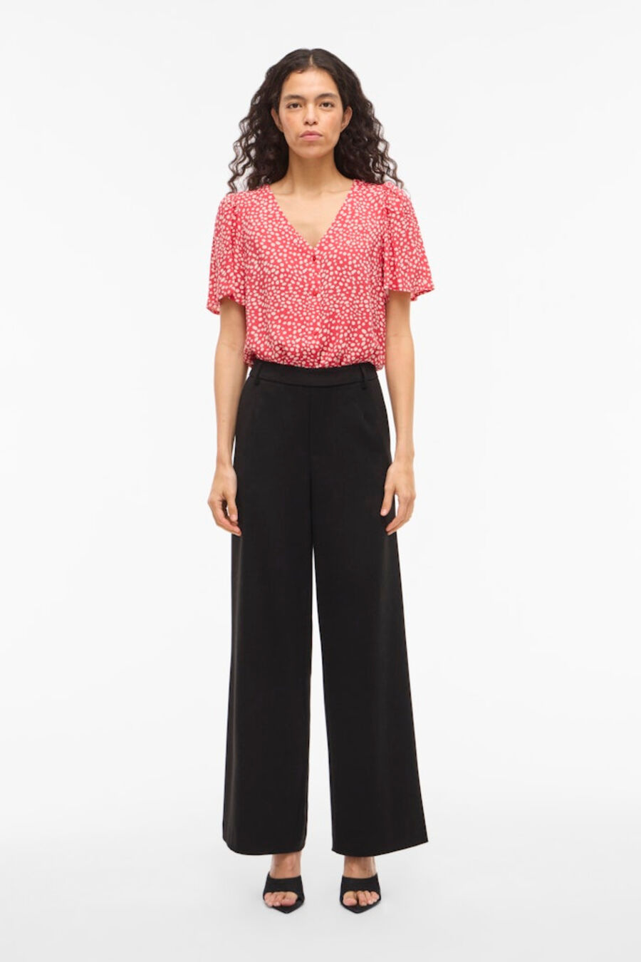 Blusa de manga corta de viscosa