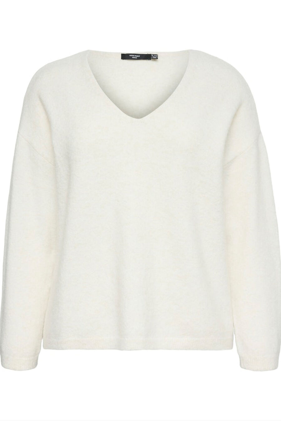 Jersey de manga larga y cuello pico talla grande