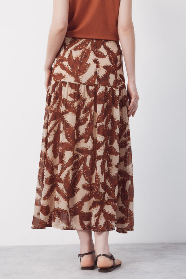 Cortefiel Falda estampada Estampado blanco