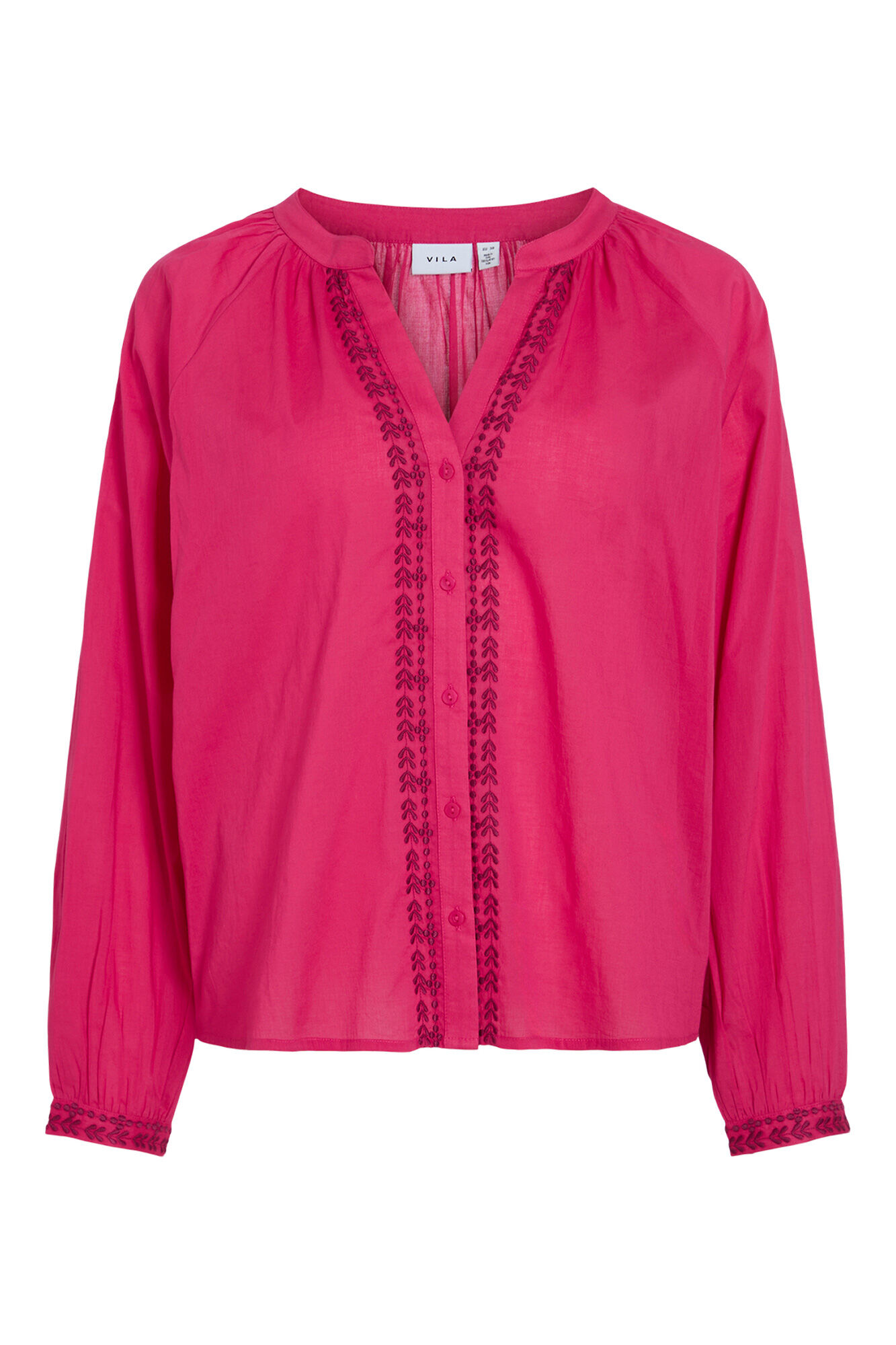 Vila Blusa con bordados de algod&oacute;n org&aacute;nico