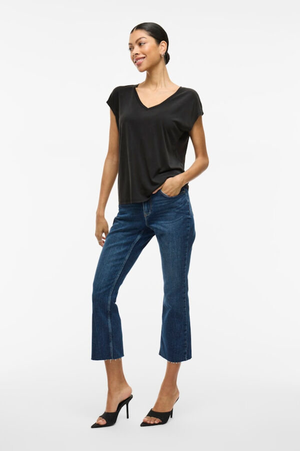 Vila Women's viscose short sleeve T-shirt Black