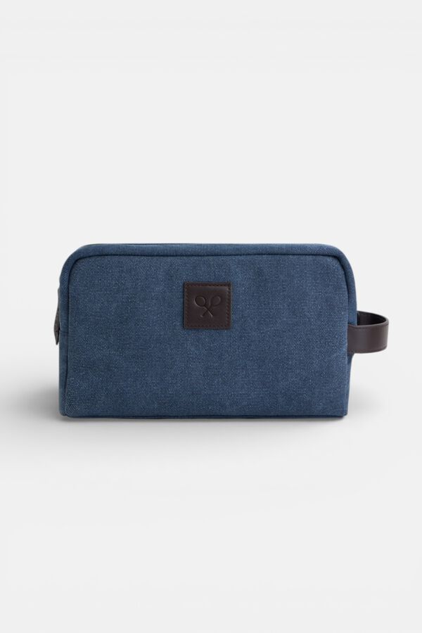 Silbon Neceser detalle piel Azul marino