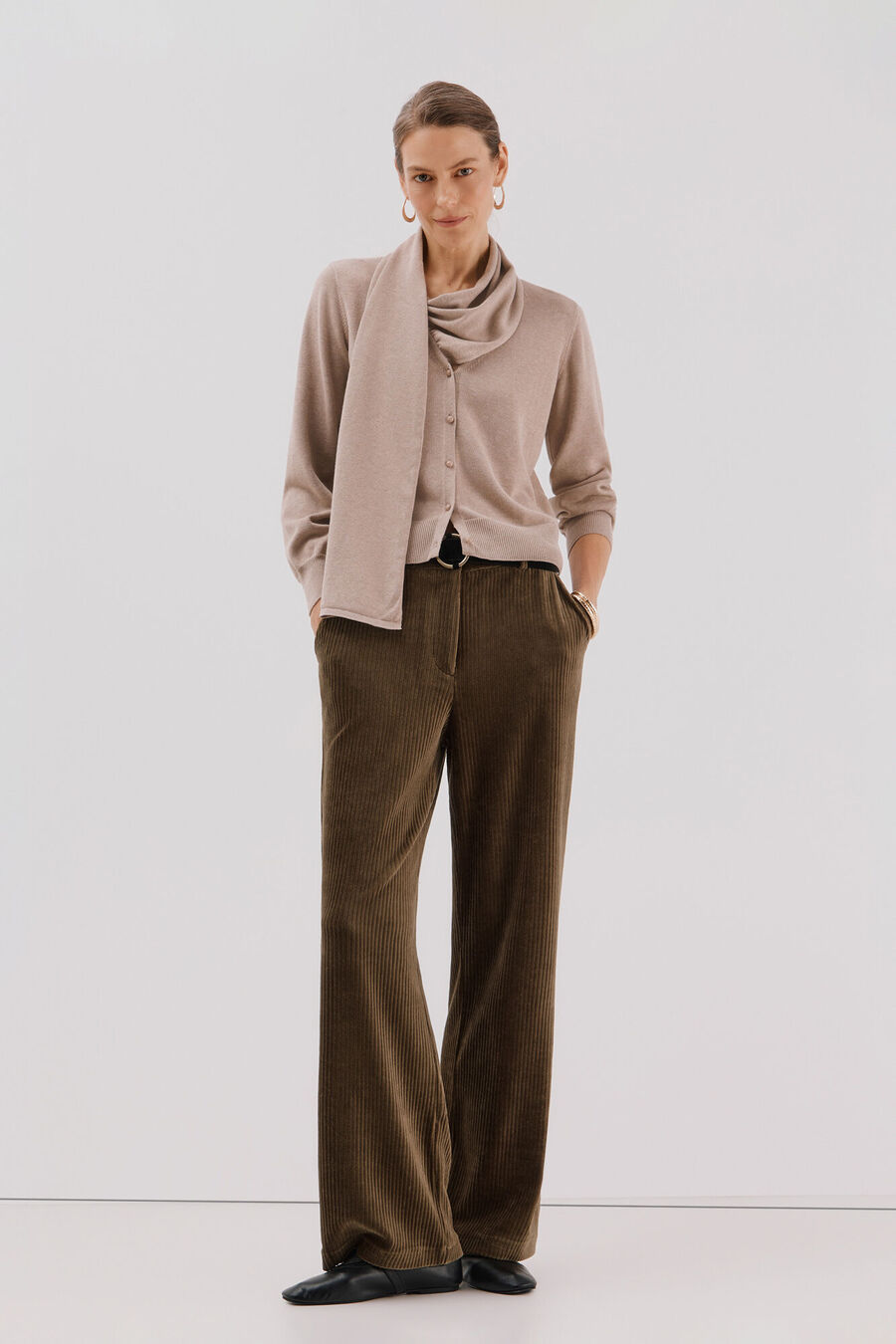 Chaqueta con bufanda