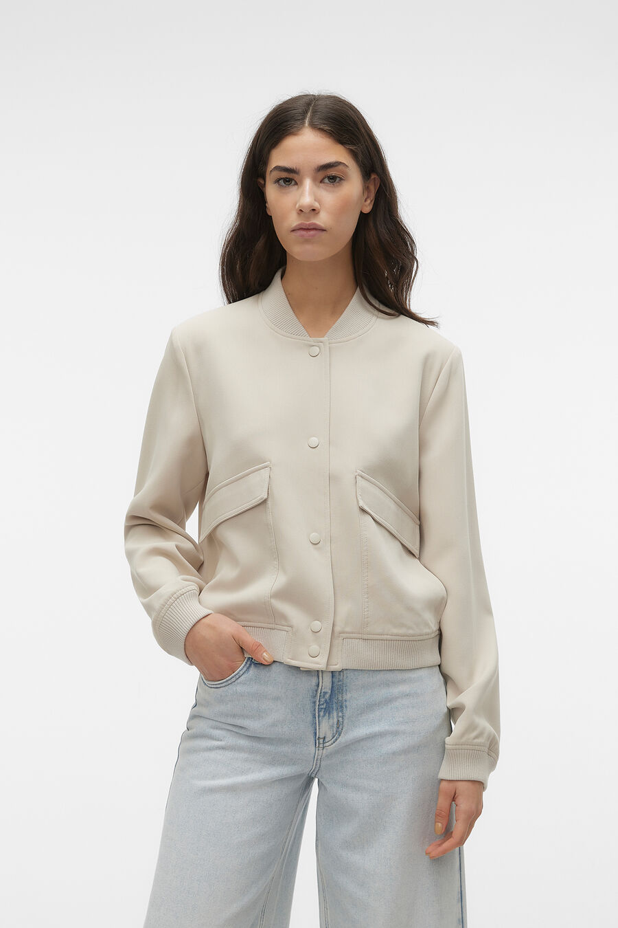 Chaqueta bomber de manga larga