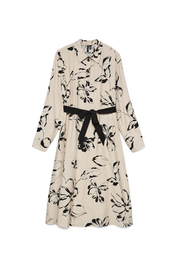 Vero Moda Flowy shirt dress  Beige