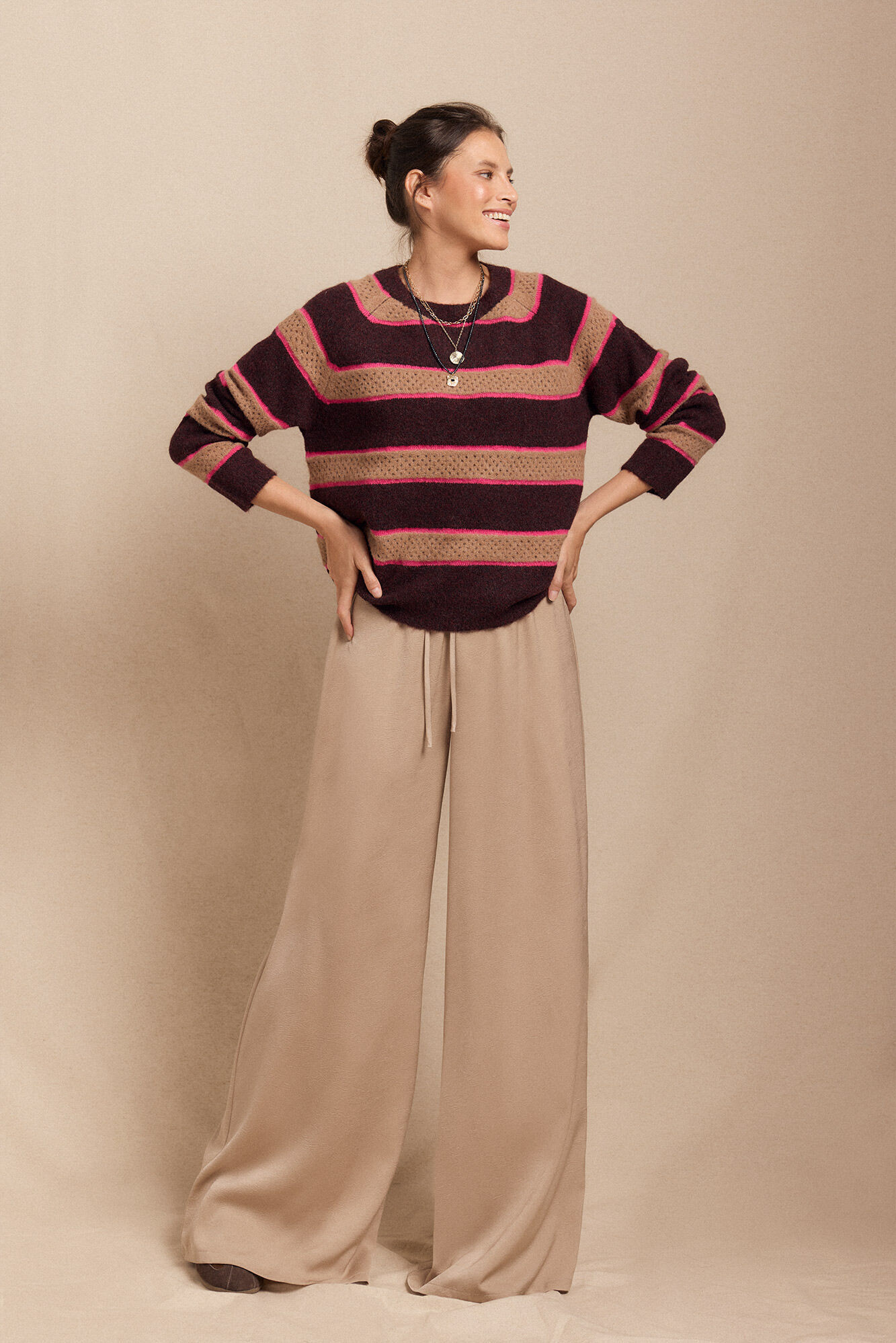 Slowlove Pantal&oacute;n fluido satinado