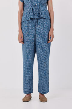 Cortefiel Pantal&oacute;n fluido estampado